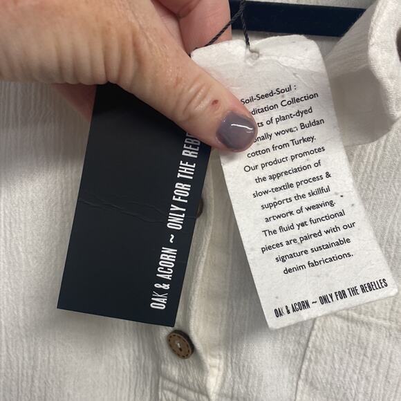 Oak & Acorn Seed Tunic - Selenite size small (b28.15) - Picture 6 of 12